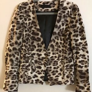 Animal print blazer